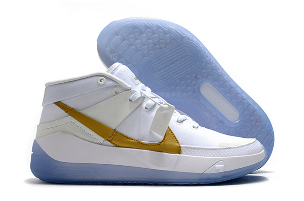 Men's Running weapon Kevin Durant 13 White/Gold Shoes 010